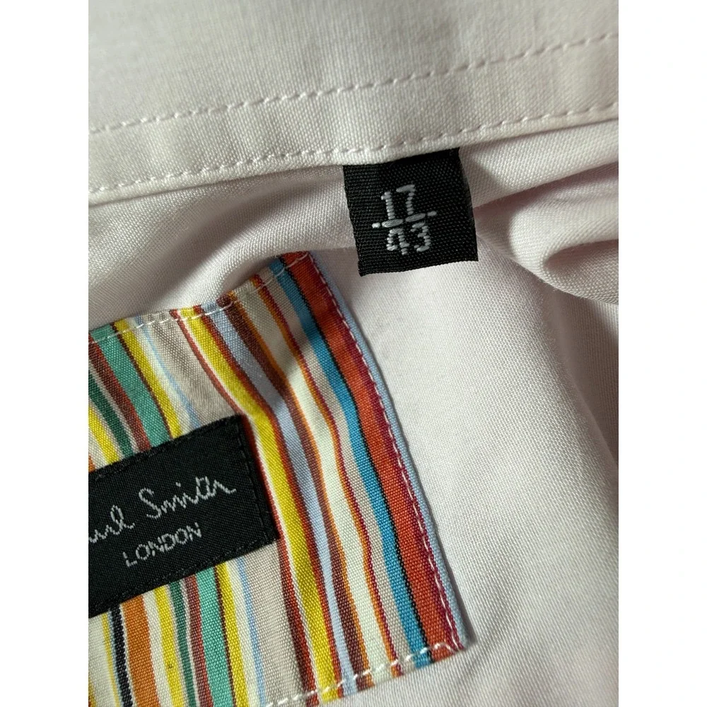 Paul Smith London Iconic French cuff stripes Pink button shirt 17 / 43 See Desc* - Picture 6 of 8